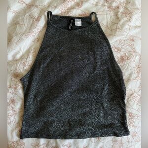 EUC H&M Silver Metallic Tank Top
